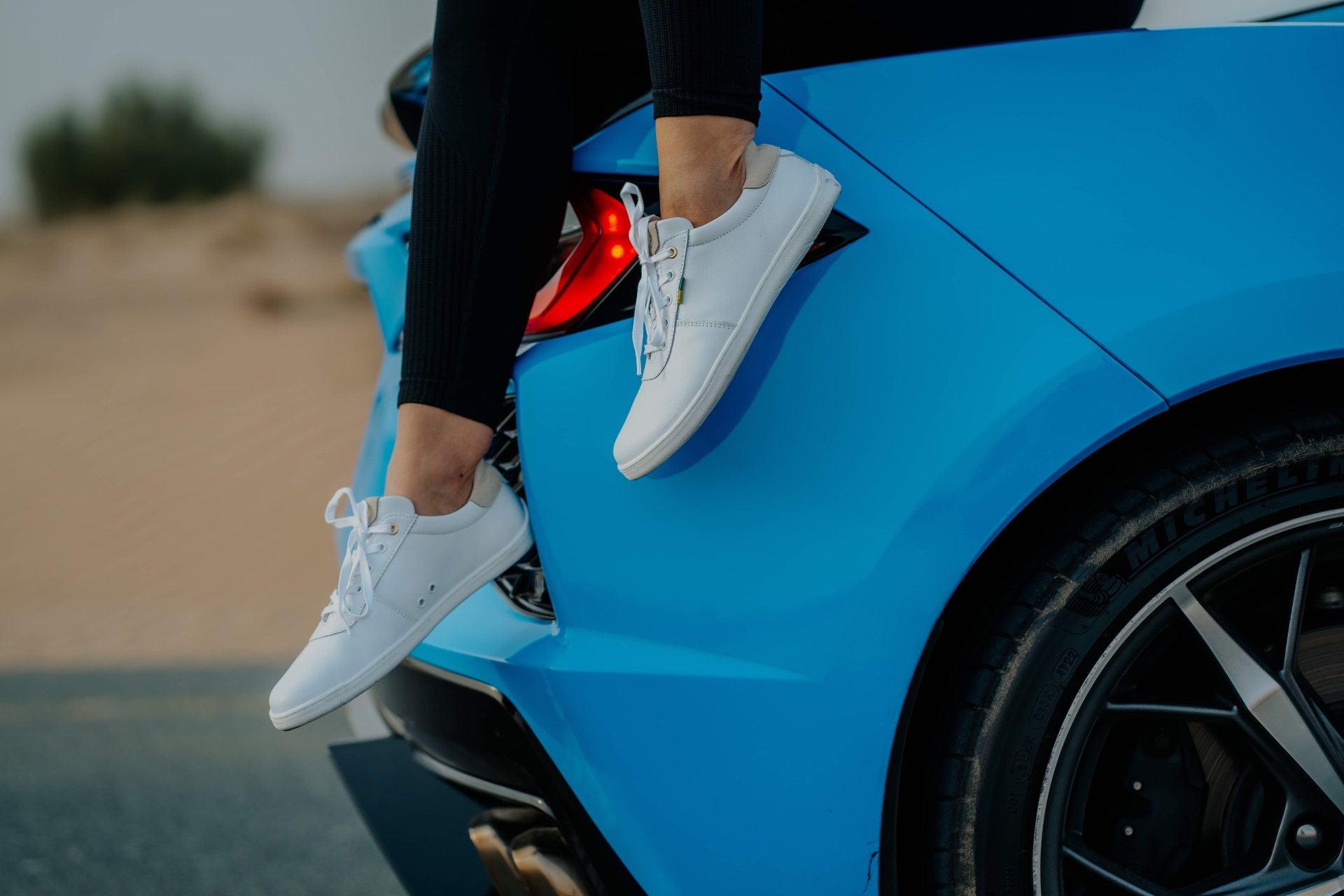 White sneakers · Editorial